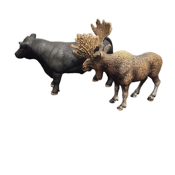 Schleich Black Angus Bull Cow Figure Realistic Farm Animal Learning Toy Moose 03 - Picture 4 of 6